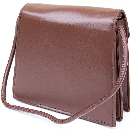 Сумка угловидная Vintage sale_14933 17,5х15,5х6 см Коричневый