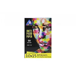 Матова фотопапір INKSYSTEM Matte Photo Paper 230g 10x15 см 50 шт