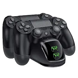 Комплект джойстиків та зарядний пристрій OPT-TOP для пристроїв PS4 V2 Чорний (2104618557)