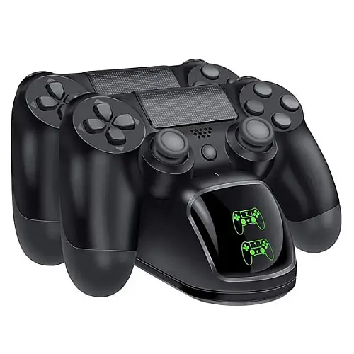 Комплект джойстиків та зарядний пристрій OPT-TOP для пристроїв PS4 V2 Чорний (2104618557)