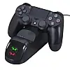 Комплект джойстиків та зарядний пристрій OPT-TOP для пристроїв PS4 V2 Чорний (2104618557)