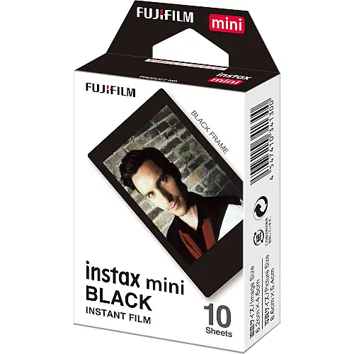 Фотопапір Fujifilm Instax Mini Black 8,6х5,4 см Чорний 10 шт