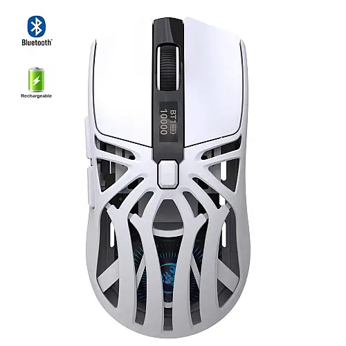 Мышь беспроводная HXSJ T400 с аккумулятором и подсветкой 2.4G Bluetooth Wired Белый
