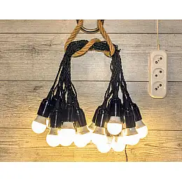 Уличная Ретро Гирлянда Для Помещения и Улицы RETRO LAMPA Винтаж 10 метров 21 ламп LED 4W (Лампа Экономка) влагозащита IP44 от 220V Пластик Матовое Белый Цвет (100542441)