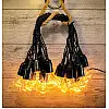Уличная Ретро Гирлянда Для Улицы и Помещения RETRO LAMPA Винтаж 25 метров 51 лампа 25W (Лампа Накаливание ) влагозащита IP44 от 220V Желтый Теплый Цвет (255254441)