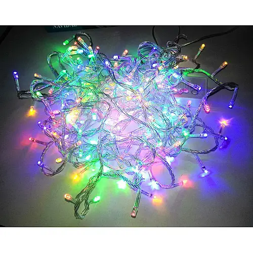 Гирлянда светодиодная LED 400 HMD Multicolor с белым проводом проводом 218-21513566