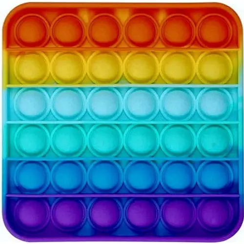 Pop It сенсорная игрушка, пупырка, поп ит антистресс, pop it fidget, попит, квадрат радужный
