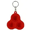Антистресс Игрушка Pop it Красный Брелок - 3 пупырки