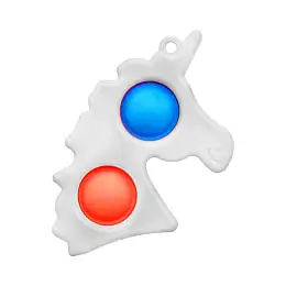Антистресс Игрушка Trend-Box Симпл Димпл Белый Единорог с карабином - 2 пупырки