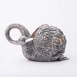 Серебряная фигура ручной работы Лебедь сер00014 Оникс