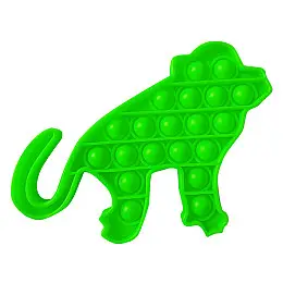 Игрушка антистресс Pop It Флуоресцентный Зелёный Обезьянка