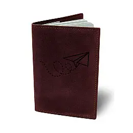 Кожаная обложка для паспорта BermuD B 01-18Br-01-13 Бордовый