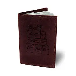 Кожаная обложка для паспорта BermuD B 01-18Br-01-14 Бордовый