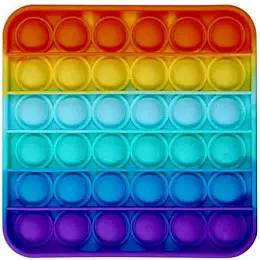 Игрушка антистресс Pop It Радужный Квадрат