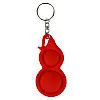 Игрушка антистресс Pop It Красный Брелок с хвостиком