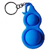 Игрушка антистресс Pop It Синий Брелок с хвостиком