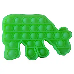 Игрушка антистресс Pop It Люминесцентный Зелёный Бегемот