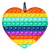 Игрушка антистресс Pop It Радужное Большое Сердце
