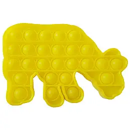 Игрушка антистресс Pop It Люминесцентный Жёлтый Бегемот