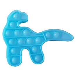 Игрушка антистресс Pop It Люминесцентный Голубой Динозавр
