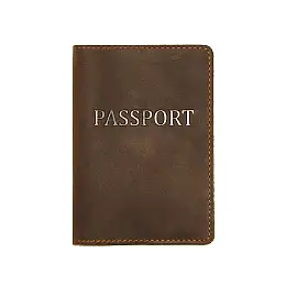 Обложка на паспорт DNK Leather Паспорт-H col.G 15,5х9,8 см Коричневая