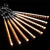 Светодиодная гирлянда "Тающие сосульки" для новогоднего декора Xmas Sticks 8Led палочек по 50см свет ламп-Теплый белый от сети 220В