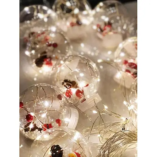 Гирлянда "Дед Мороз" Xmas WW-1 Copper Curtain Ball Lamp 3 х 1.5 м Теплый белый
