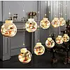 Гирлянда MHZ Xmas WW-1 Copper curtain ball lamp 7258 Снеговик теплый Белый свет