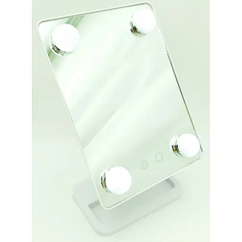Дзеркало для макіяжу з LED-підсвіткою на підставці Cosmetie Mirror HH083 білий