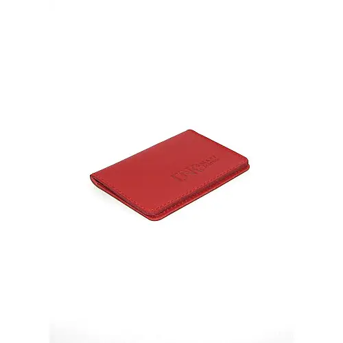 Мини обложка для документов ID паспорт DNK Leather mini okno R col.H красная