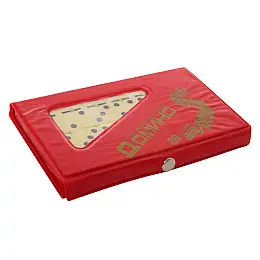 Настольная игра Домино Metr+ 0003 в пенале Красный