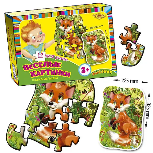 Гра Мастер "Веселі картинки. Лисеня" maxi puzzle MKM0335