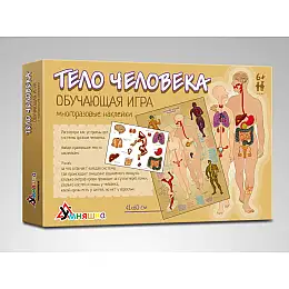 Игра обучающая с многоразовыми наклейками Умняшка 