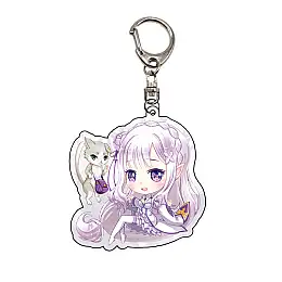 Брелок Акриловий Bioworld Емілія Життя з нуля Re: Zero (17344)