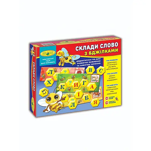 Игра "Составь слово с пчелками" Київська Фабрика Іграшок 82609