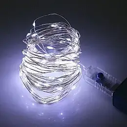 Светодиодная гирлянда нить Led Капли росы на 100 светодиодов 10 м с USB подключением и пультом ДУ Белая