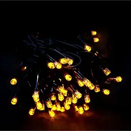 Светодиодная гирлянда Led на 200 светодиодов 16 м зеленый провод Желтая