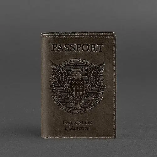 Обложка для паспорта BlankNote с американским гербом Коричневый (BN-OP-USA-o)
