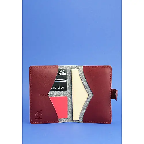 Обкладинка для паспорта BlankNote 3.0 Сірий (BN-OP-3-felt-vin)