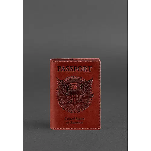 Обложка для паспорта BlankNote с американским гербом Коричневый (BN-OP-USA-coral)