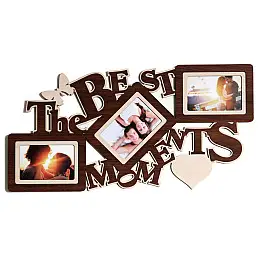 Фоторамка коллаж Декор Карпаты The Best Moments 64х33 см Коричневый (H3-066A)