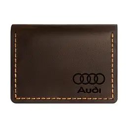 Кожаная обложка для автодокументов Anchor Stuff Audi Коричневый (as150402-4)