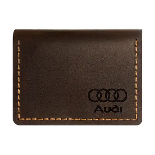 Кожаная обложка для автодокументов Anchor Stuff Audi Коричневый (as150402-4)