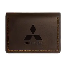 Кожаная обложка для автодокументов Anchor Stuff Mitsubishi Коричневый (as150402-7)