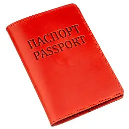 Обложка на паспорт SHVIGEL Crazy кожаная Красный (13959)