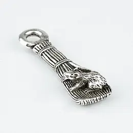 Кошельковый оберег-брелок silvering 1,3х0,5х1 см Крыса на венике (24643)