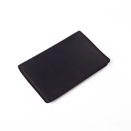 Кожаная обложка COMFY STRAP для документов с блокнотом Темно-коричневая (035)