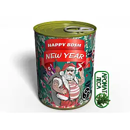 Консервированные носки Happy BDSM New Year Memorable Новогодние БДСМ Носки