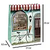 Сумочка Бумажная Бутик Boutique Maison de Vin Grand Monde 26х21х10 см Бирюзовый (19371)