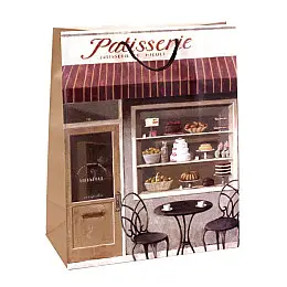 Сумочка Бумажная Бутик Boutique Patisserie Grand Monde 26х21х10 см Коричневый (19372)